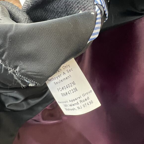 Tommy Hilfiger Dark Gray Plaid Worsted Wool Blazer Sport Coat Jacket 42L - Picture 11 of 12